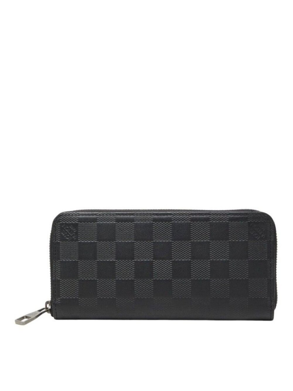 Louis Vuitton Damier Infini Zippy Wallet Vertical Zip Around Onyx Black Leather